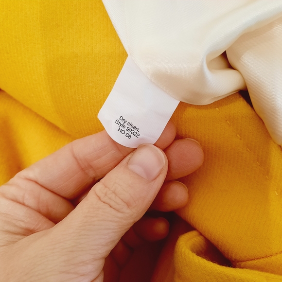 Vintage 2008 J. Crew pure wool yellow hip length peacoat 2 - Picture 4 of 5